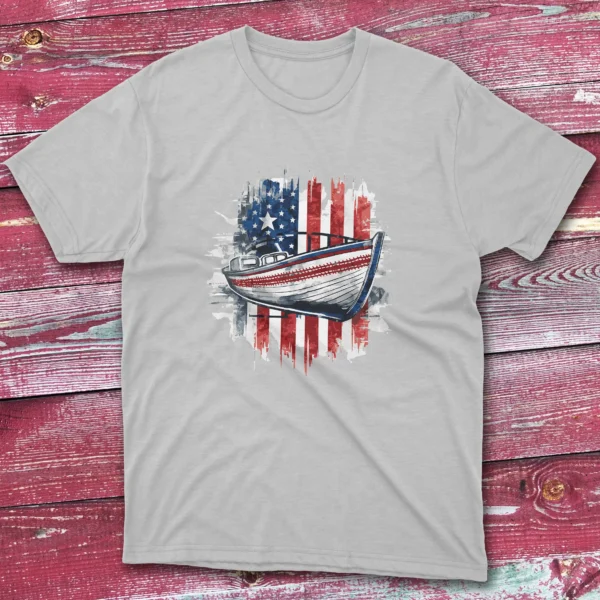 American Fisherman Boat grey sport Anglers T-shirts
