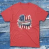 American Fisherman Boat red Fishermen T-shirt