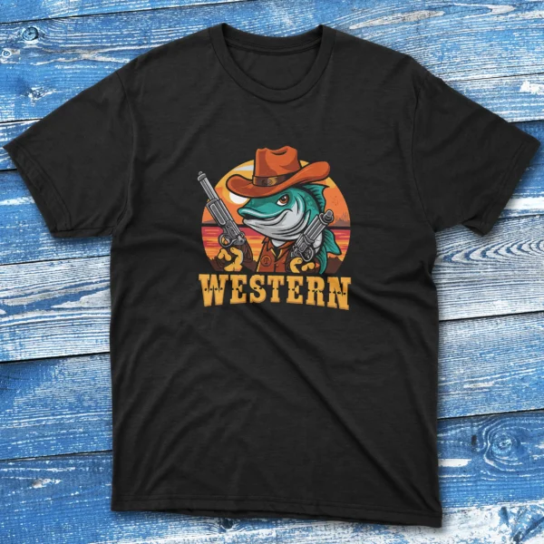 Western black Fishing T-shirt Western black Fishing T-shirt