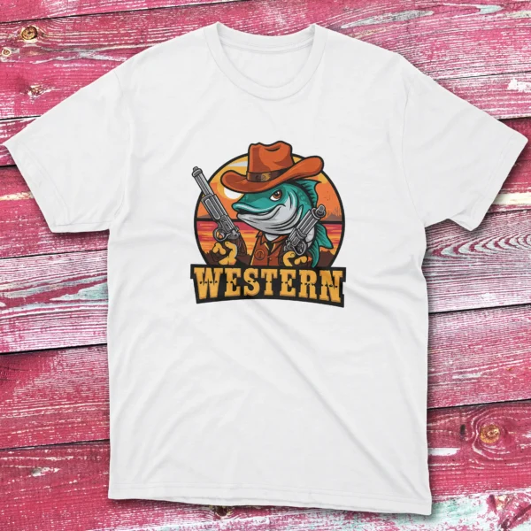 Western white Fisherman Tee Western white Fisherman Tee