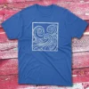 Waves Illustration royal Fishermen T-shirt