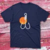 Bait Illustration navy Fishermen T-shirt