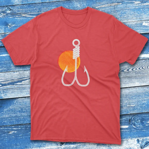 Bait Illustration red Anglers T-shirts