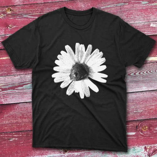 Fish Flower black Fishermen T-shirt
