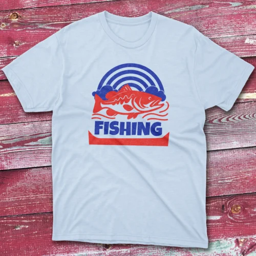 Fishing light blue Fisherman Tee