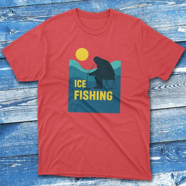 Ice fishing red Anglers T-shirts