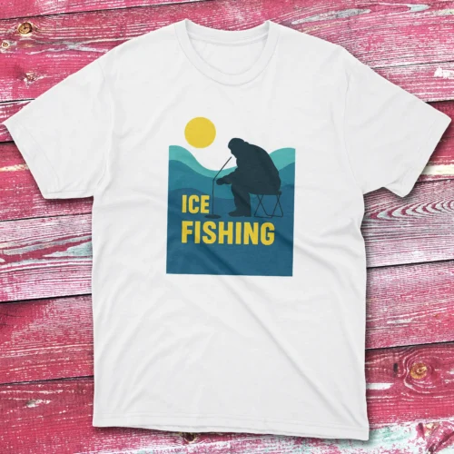 Ice fishing white Anglers T-shirts