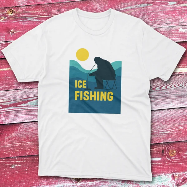 Ice fishing white Anglers T-shirts
