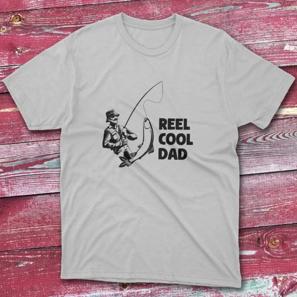 The Reel cool dad grey Fishermen T-shirt