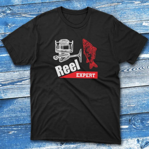 Reel expert black Fishing T-shirt