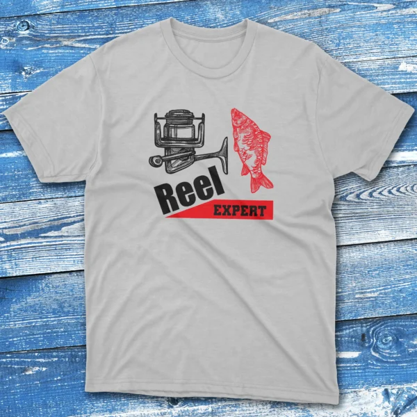 Reel expert grey Fishermen T-shirt
