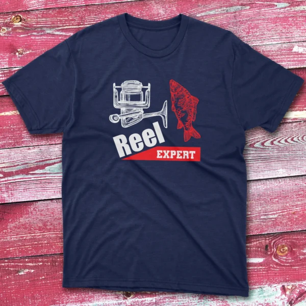 Reel expert navy Anglers T-shirts