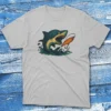Sharky grey Fishing T-shirt