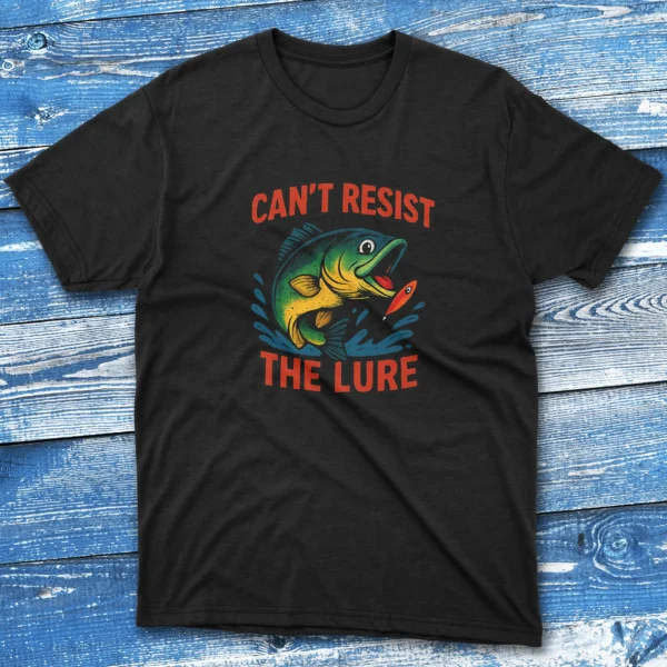 can't resist the lure black Anglers T-shirts