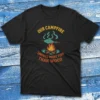 our campfire smokes more fish than wood black Fishing T-shirt