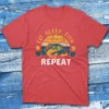 Eat sleep fish repeat red Fisherman Tee