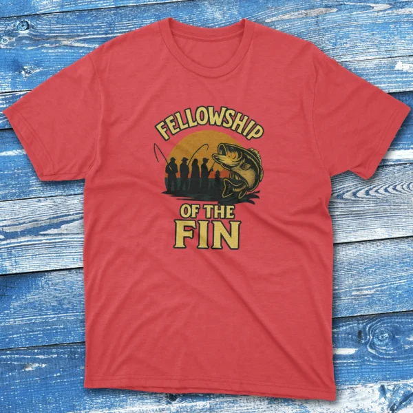 fellowship of the fin red Fisherman Tee