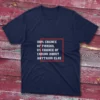 Navy blue T-shirt featuring 100% Chance of Fishing - 2025 graphic