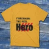 Daisy yellow T-shirt featuring Fisherman the Reel Hero - 2025 text