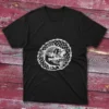 Black T-shirt with Fishing the original net work - 2025 design