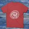 Red T-shirt with Fishing the original net work - 2025 design