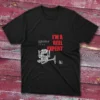 Black T-shirt with I'm reel expert - 2025 text