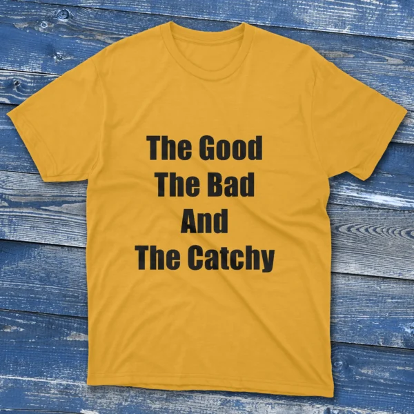 Daisy yellow T-shirt featuring The Good, The Bad, And The Catchy - 2025 design