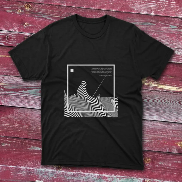 Black T-shirt featuring the sea does not reward those who are too anxious design