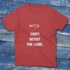 Red T-shirt with Can't Resist the Lure - 2025 text