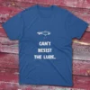 Royal blue T-shirt displaying Can't Resist the Lure - 2025 design