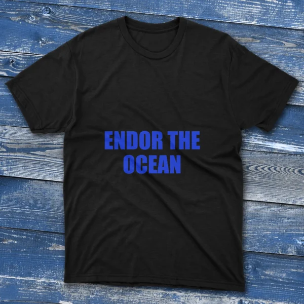 Black T-shirt with Endore the Ocean - 2025 design